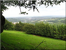 SO2600 : View over fields and woodland to Pontypool and beyond. by Jessica Aidley