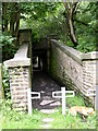 Subway under East Lancs Railway and dismantled railway, Stubbins