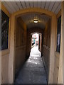 NZ4419 : The panelled alley leading to Green Dragon Yard by Carol Rose