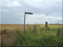 TL0067 : Bridleway signpost by Les Harvey