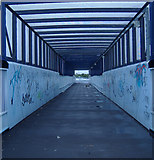 TA0828 : Rail footbridge near Argyle Street by Paul Harrop