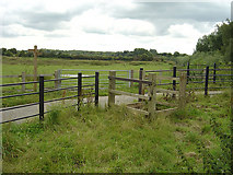 SK6198 : Horse stile on the Doncaster Greenway by Alan Murray-Rust