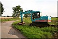 Digger on Wood Lane