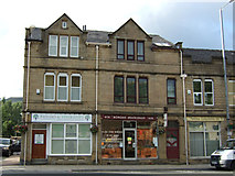 SD9324 : Todmorden - Halifax Road, shops by David Ward