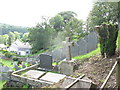 A little nearer to heaven - steeply sloping graveyard at Rhydymain