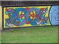 J3074 : Mural on Side of Garden Wall, Springhill Crescent by Ian Paterson