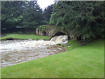 SE2768 : Skell in Flood at Rustic Bridge by Matthew Hatton