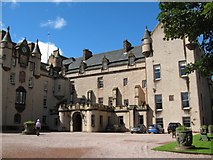 NJ7639 : Fyvie Castle Main Entrance by Mike and Kirsty Grundy