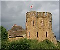 SO4381 : The South Tower, Stokesay Castle by Hugh Chevallier