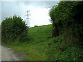 SX0681 : Pylon north of St Teath by William Bartlett
