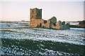 SU0210 : Knowlton church: in snow by Chris Downer