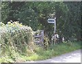 Public footpath to Oaken