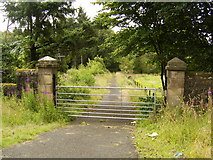NS4569 : Gate at road to Southbar Farm by Stephen Sweeney