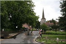 TQ5465 : Eynsford: Bridge, Ford and St. Martin's Church by Dr Neil Clifton