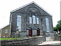 Double doors at Llwynyrhwrdd chapel