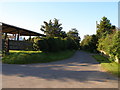 Junction of Back Lane with un-named country lane