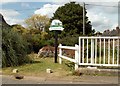 The village sign at Dalham