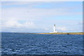 HY6715 : Auskerry Lighthouse by the South Taing. by Des Colhoun