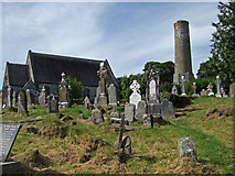 W3257 : St Bartholomew's Church and Round Tower at Kinneigh by Mike Searle