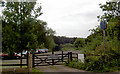 New fishing pond (Lewden), gate to car park.