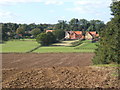 Ploughed field with view to Baylham