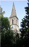 SE3337 : St John's Church Spire - Roundhay by Betty Longbottom