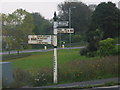 Old signpost at corner of Truro & Edgcumbe Roads, St Austell