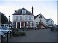 The Old Ship Aground and harbour buildings