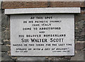 Sir Walter Scott Tablet at Langlee