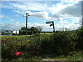 Footpath signs looking towards golf club