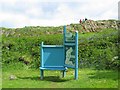 Kintyre Way sign post Tarbert Castle.