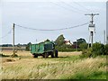 Tractor and trailer at Capnil Farms, Old Woodhall