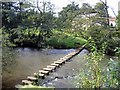 Stepping stones over the River Esk at Lealholm