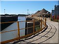 Wharf on the east bank of the River Usk