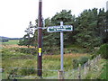 NO6991 : Sign at the start of the track leading south over the Mounth by Nigel Corby