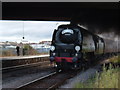 Restored Steam locomotive enters Weston-super-Mare Station