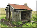 NY8783 : Old railway hut by Pete Saunders