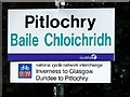 Pitlochry railway station sign