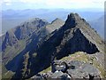 Shows the three main summits on this ridge; Corrag Bhuidhe on the right, followed by Stob Cadha Gobhlach and finally Sail Liath.