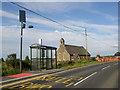 Church and bus stop, Llandissiliogogo