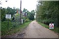 Private road to Larling Heath