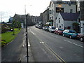 View towards the Last Inn and St Davids church, Barmouth.