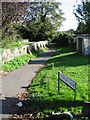 Church Lane footpath beside Sholden Church