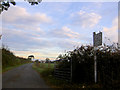 Gate and private road to Ranby Cottage Farm