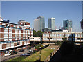 Pinnace House and Yarrow House with skyscrapers