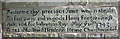 SO6217 : 18th Century Inscription set into the Lych Gate by Pauline E