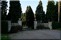 Entrance gate on Belvoir Road