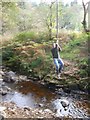 Rope swing over Monamore Burn