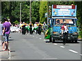 The Naphill carnival passes Great Moseley Farm