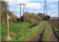 Track near Earl Stonham heads underneath a pylon